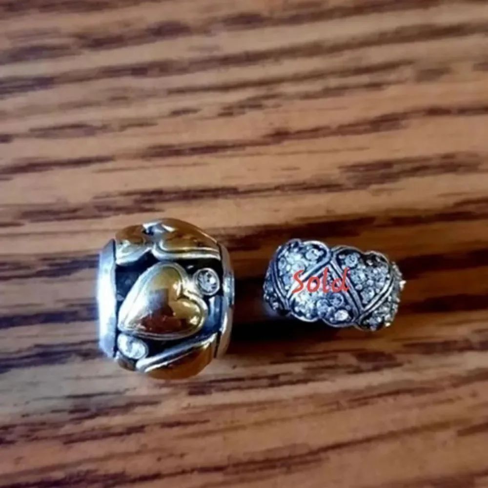 BRIGHTON Swarovski Crystal, Gold, and Silver Slider Charms TIMELESS! - Picture 2 of 5